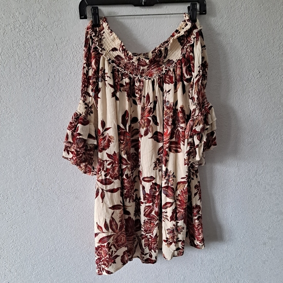 Miss Me Red Floral Casual Wear Dress - Picture 5 of 8